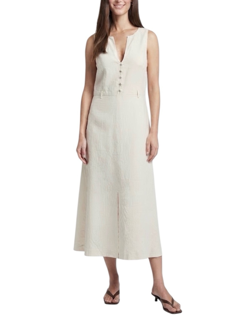 Banana Republic Factory NWOT Dress Linen Cotton Midi